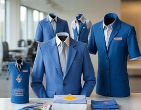 Branded office supplies and uniforms with company logo